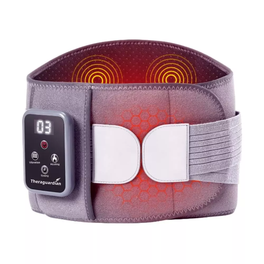 Ċinturin ta 'Appoġġ tal-qadd Tisħin tal-Massage Vibrate
