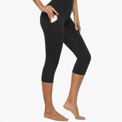 Leggings tal-Yoga b'qadd Għoli tan-Nisa Double Sayer